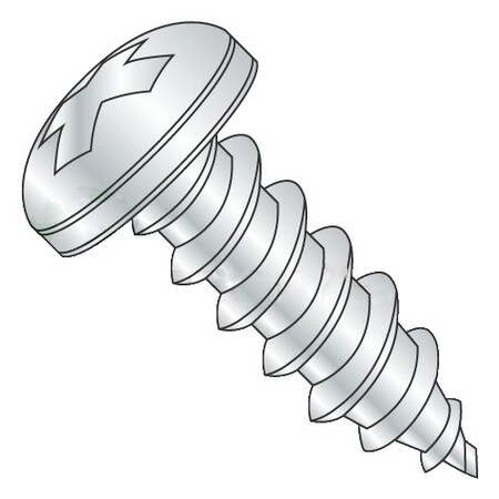 Self-Drilling Screw, #4 X 1/2 In, Cadmium Steel Pan Head Phillips Drive, 4000 PK